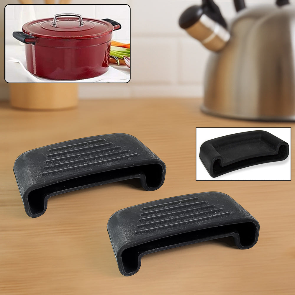 Silicone Rubber Pot Handle Sleeve Cover (2 Pc)