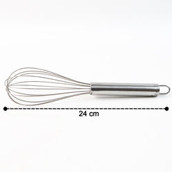 Medium Stainless Steel Balloon Whisk (24cm  1 Pc)