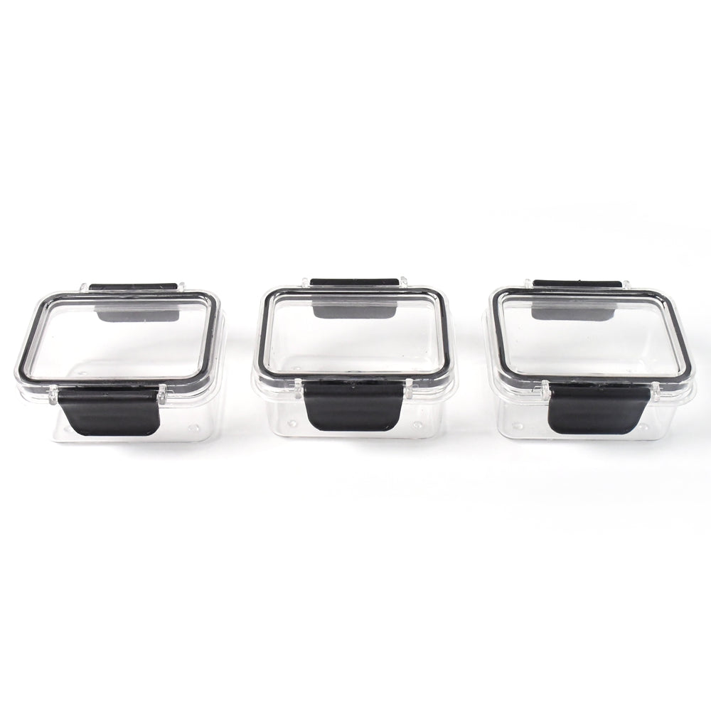 Kitchen Storage Container With Air Seal Lock Lid (3 Piece Set  250 Ml)